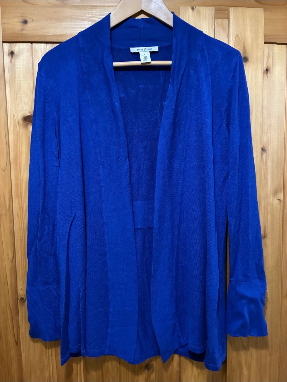 White House Black Market Royal Blue Open-Front Women's Cardigan